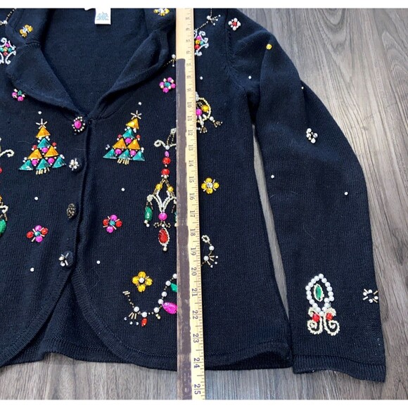 K.I.K.I.T S Christmas Sweater Size Large Beaded - Picture 11 of 16